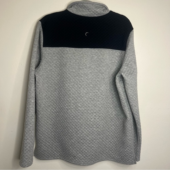 Zyia Active Men's Red Cayon Quilted Pullover Sweatshirt Navy Gray Size Large - Picture 6 of 8